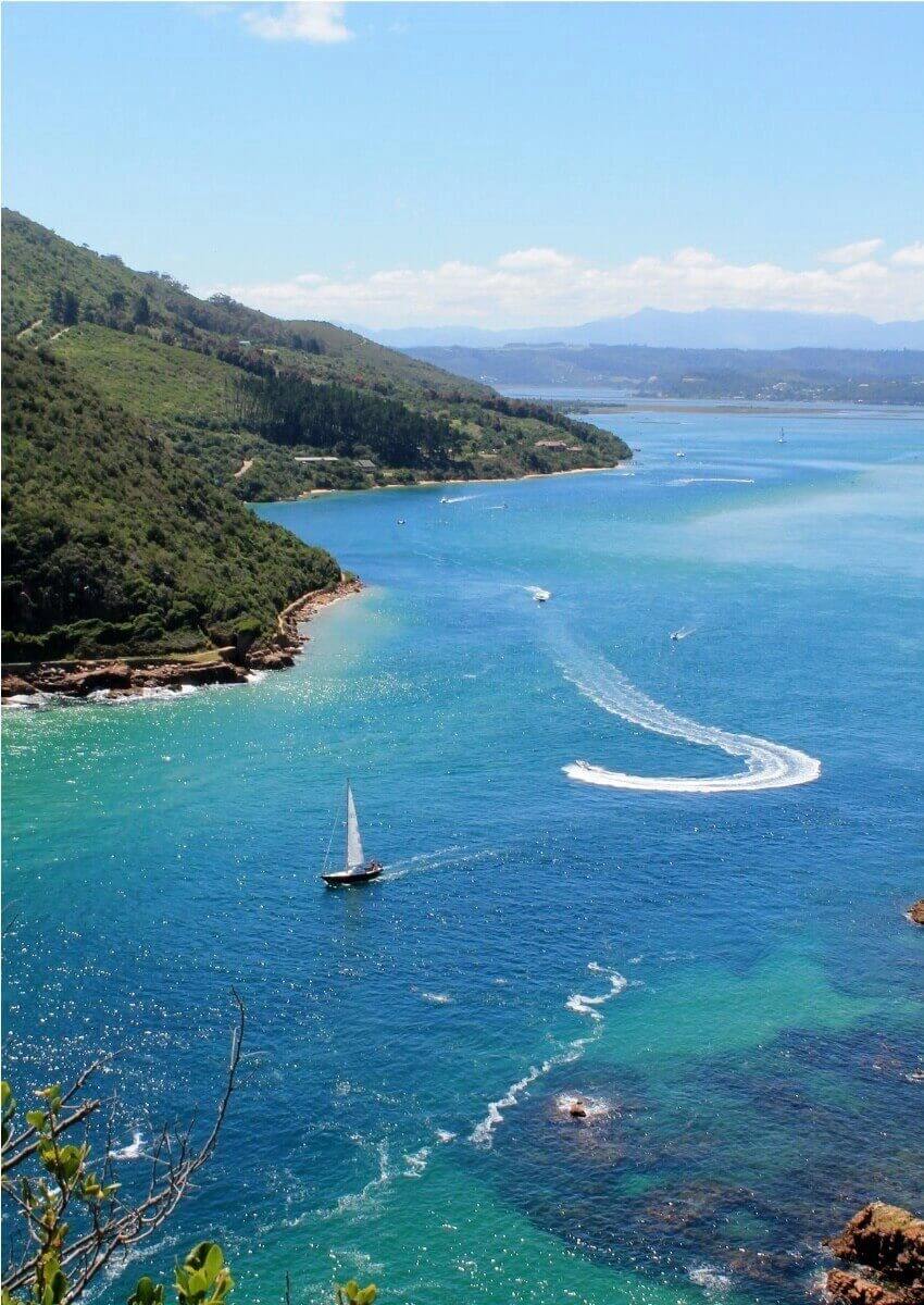 Yacht on the Knysna lagoon